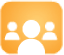 orangefarbenes Symbol&nbsp;– Telefon-Support-Mitarbeiter